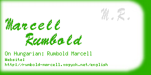 marcell rumbold business card